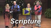 Scripture reading of Isaiah 11:1-10 in a unique way by four readers